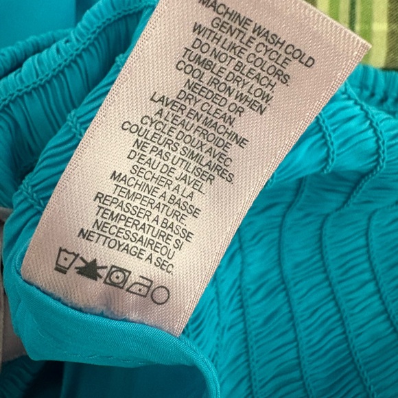 Calypso St. Barth Anima Smocked Vibrant Turquoise Breezy A-Line Skirt Size XS - Picture 12 of 13